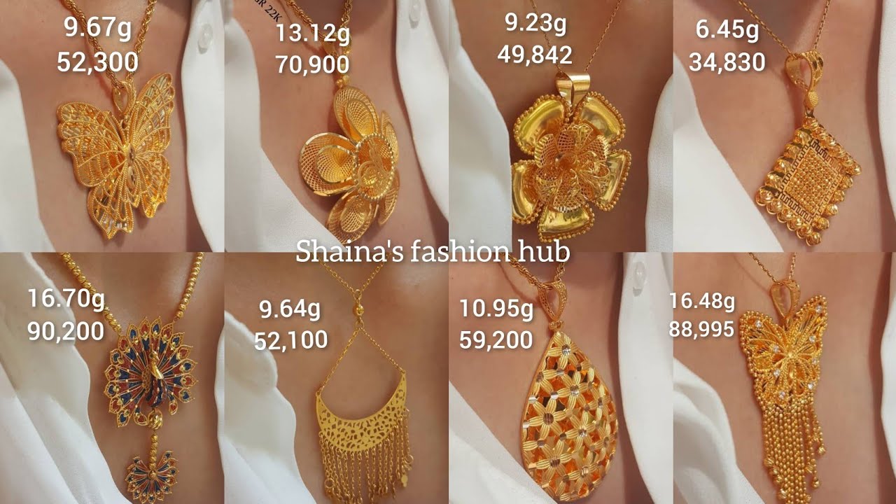 Latest 22k Gold Pendant Design with weight and price