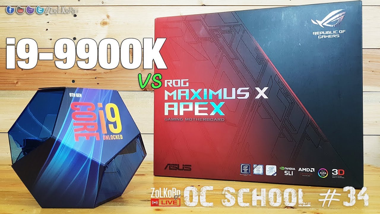 OC School EP#34 - เปิดสด...โอฯสด... Core i9-9900K ปะทะ ASUS ROG APEX X (Z370) จะยัง OK มั๊ย ?