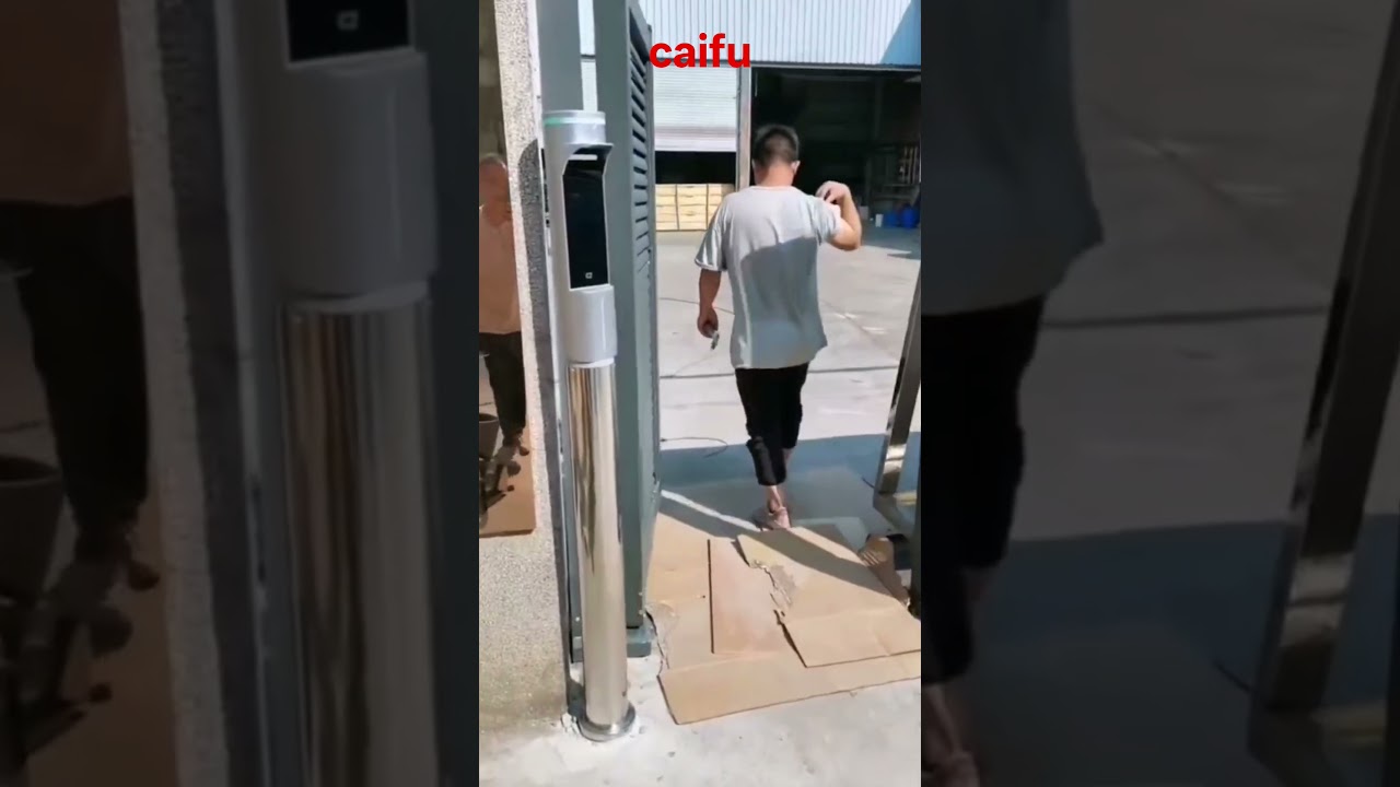 Pedestrian electric gate with face recongnition devide to open the gate.