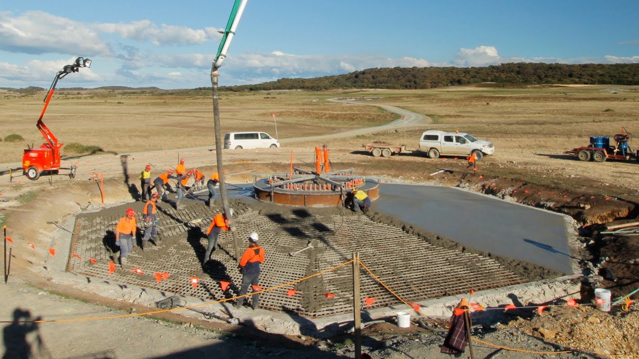 Musselroe Wind Farm First Concrete Pour Time Laspe April 2012