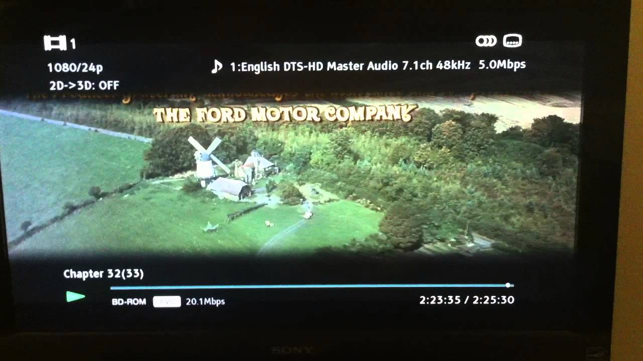 Blu-ray Demo Ending of Chitty Chitty Bang Bang