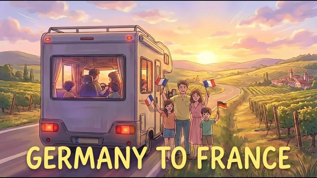 A Cozy Family Travels Germany in a Mobile House 🌍 Ghibli-Style Animation