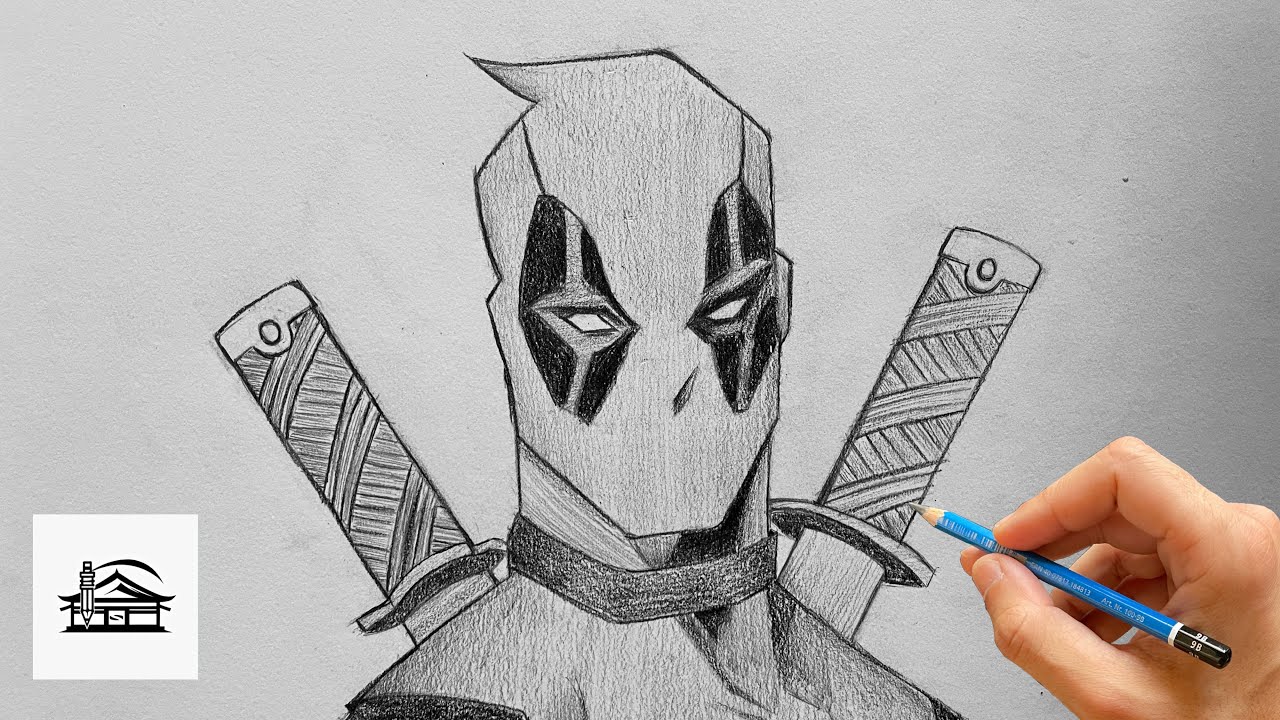 How to draw Deadpool - Tutorial Step By Step