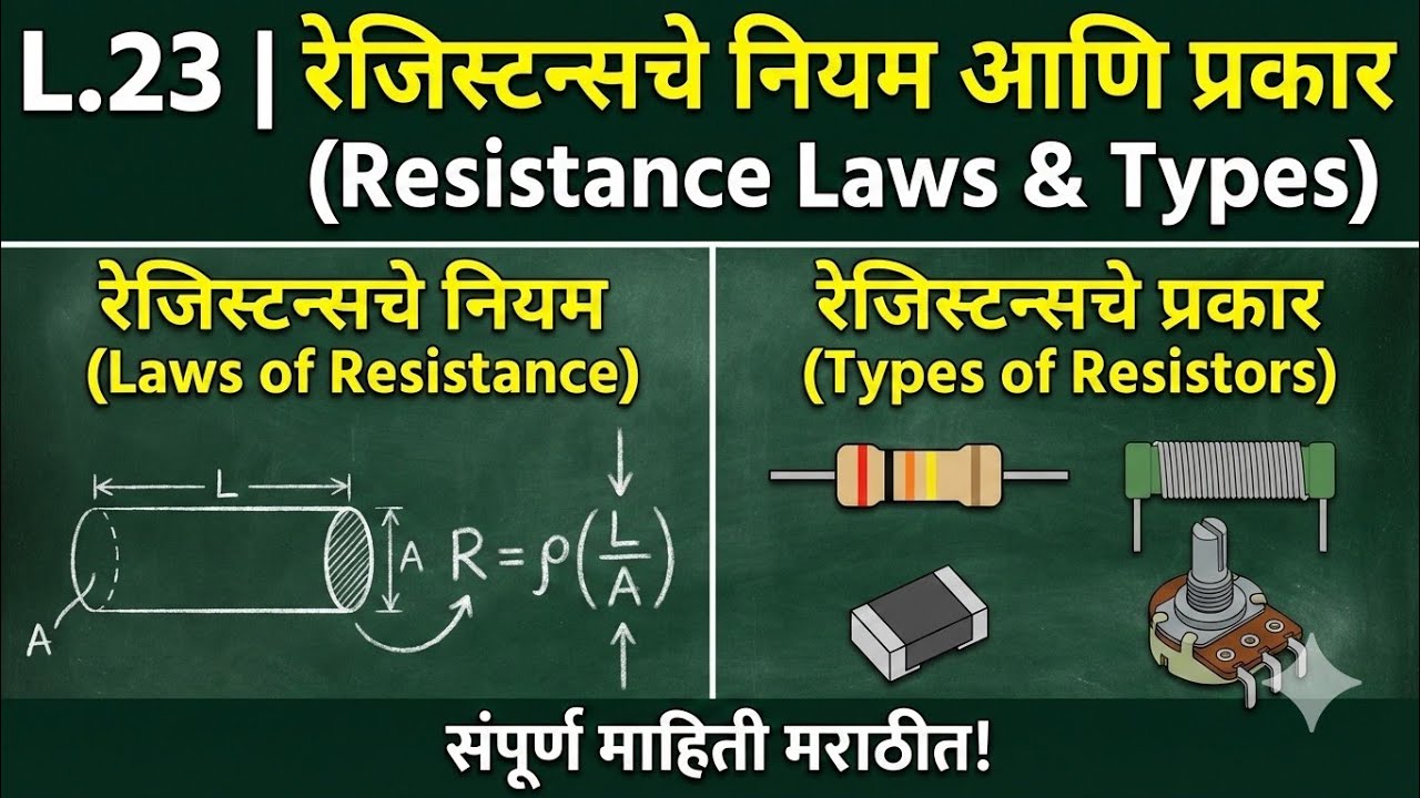 L 23 रेजिस्टन्सचे नियम आणि  रेजिस्टन्स चे प्रकार