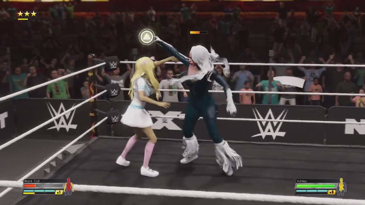 WWE 2K22 Black Cat Marvel Vs Ashley NXT UK Woman's championship NXT Takeover 30
