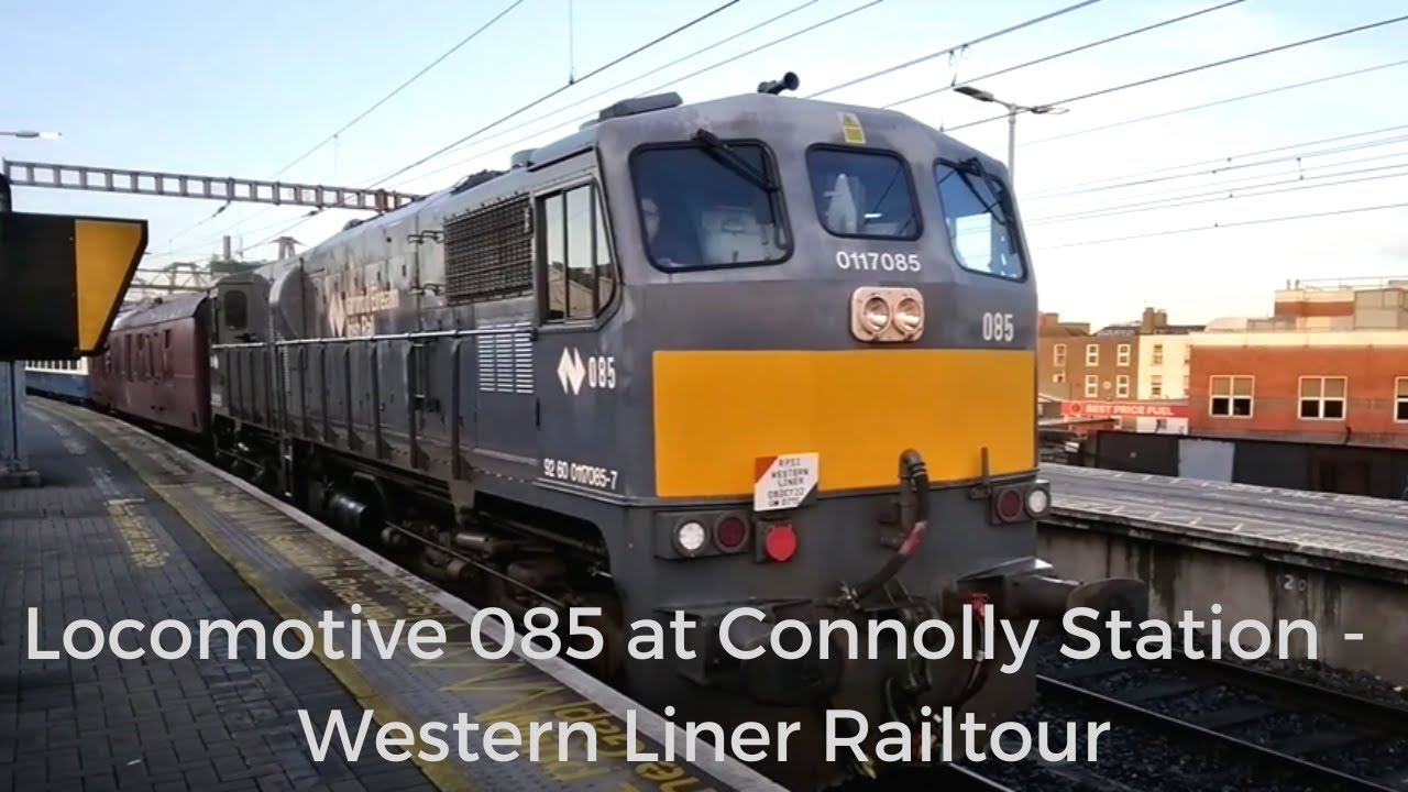071 Class Locomotive 085 Leaving Dublin Connolly on the Western Liner Railtour
