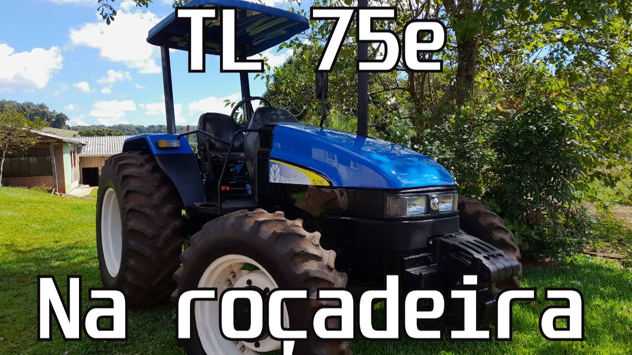 Roçando ao redor do açude com o TL 75