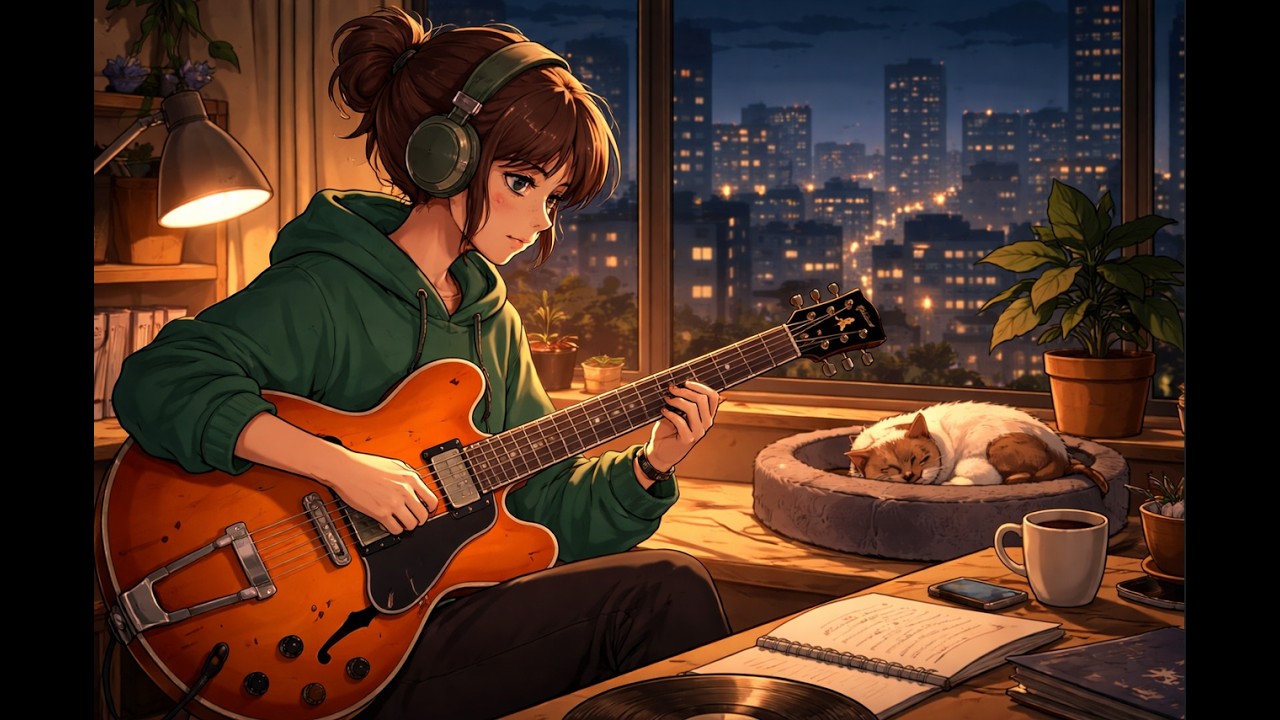 Chill Lofi Blues Guitar to Work or Study to
