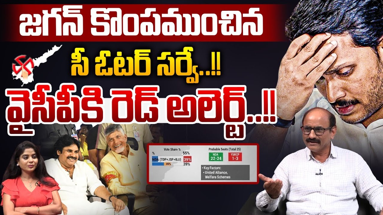 C Voter Survey In AP : జగన్ కొంపముంచిన సీ ఓటర్ సర్వే..వైసీపీ కి రెడ్ అలెర్ట్..!! | Wild Wolf Telugu