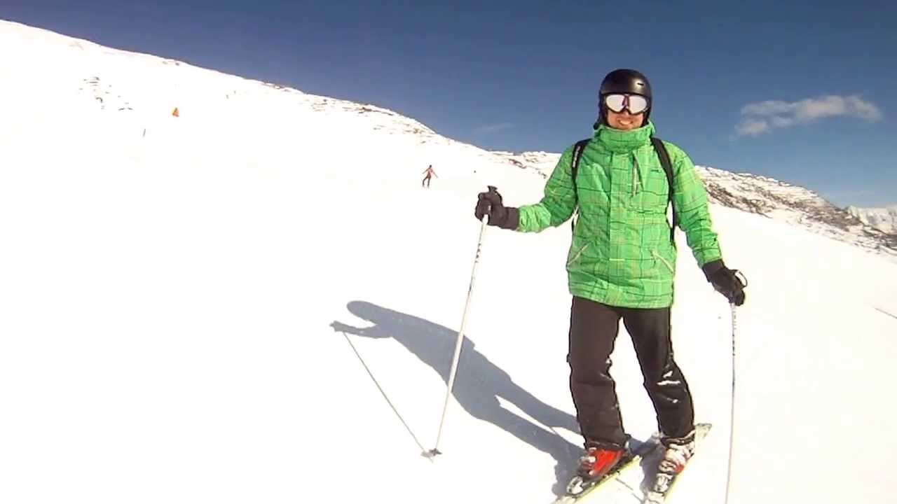 Die schwarze Direttissima bei bestem Wetter (Skigebiet = Serfaus Fiss Ladis)