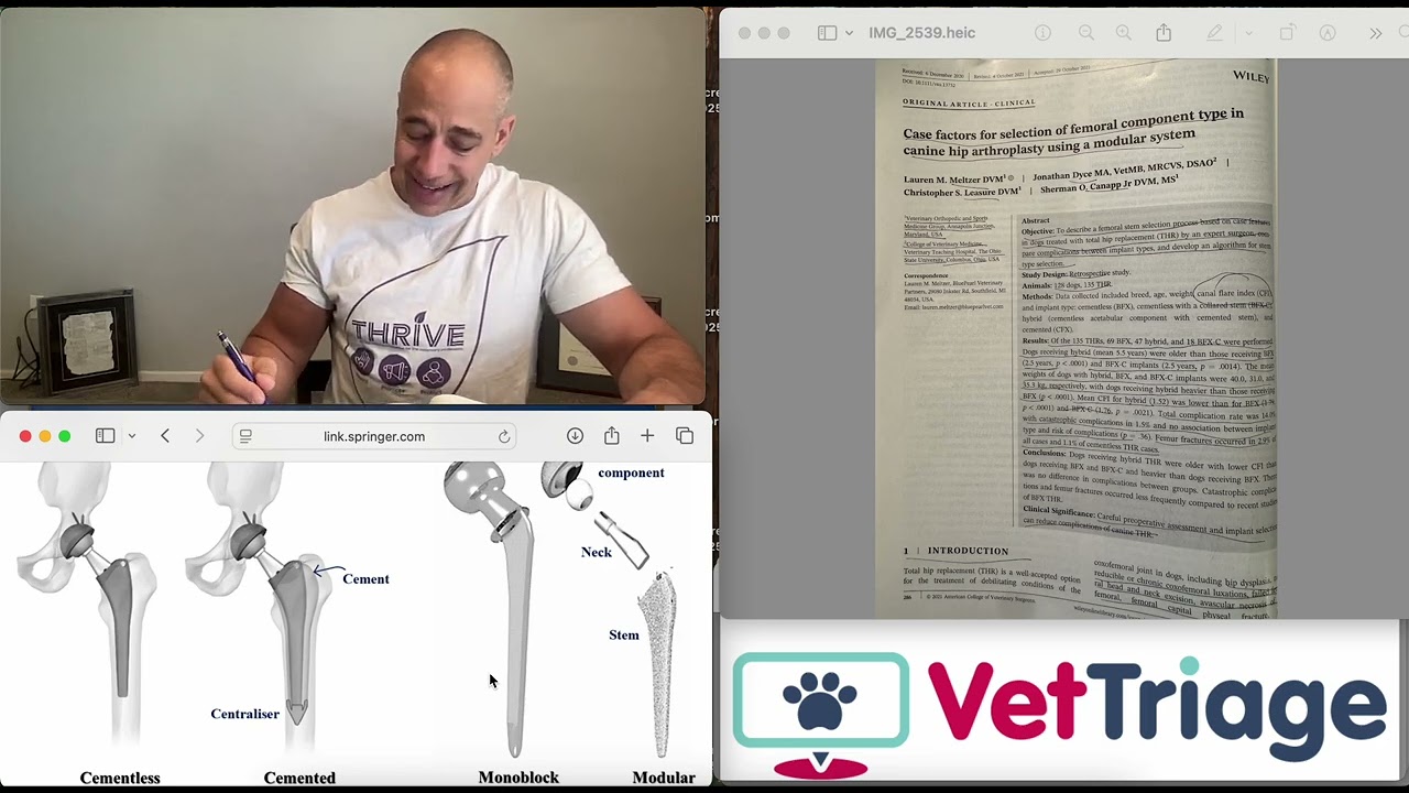 Careful assessment of hip surgery dogs to lower the total hip replacement complication rate