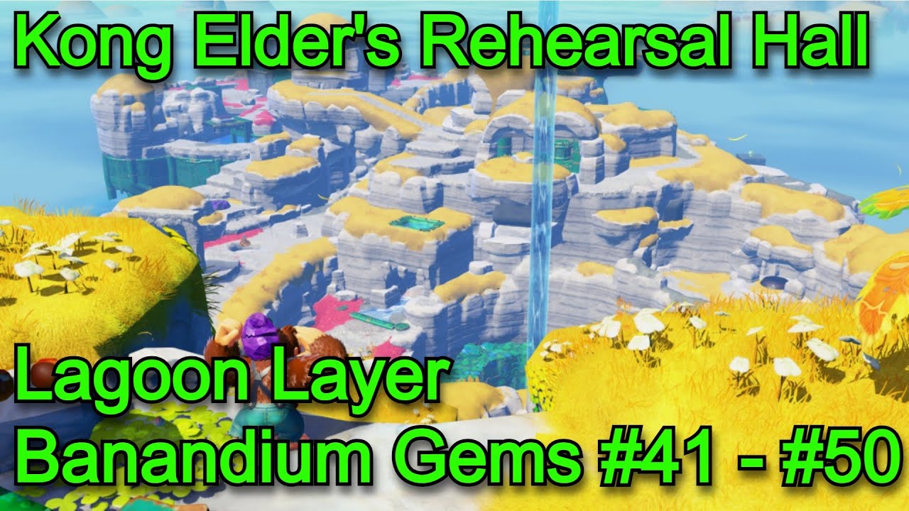 Donkey Kong Bananza - Lagoon Layer Banandium Gems #41-#50 - Kong Elder's Rehearsal Hall (& Balloons)