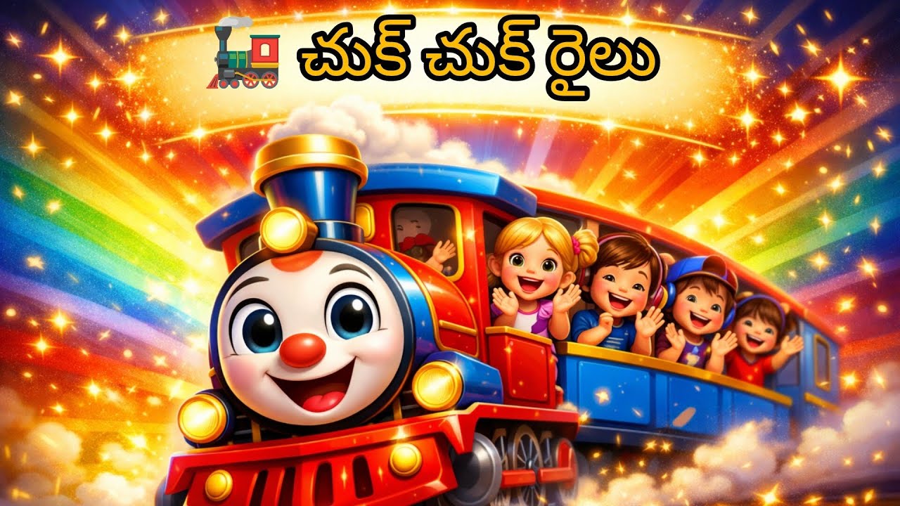 చుక్ చుక్ రైలు పాట 🚂 | Fun Telugu Train Song for Kids | Nursery Rhymes | Telugu Kids Rhymes