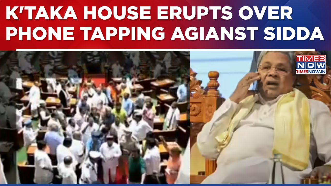 K'taka Assembly Disrupted As BJP Alleges Phone Tapping Against CM Sidda; Patil's Remarks Trigger Row