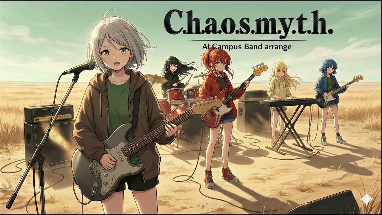 (key+3)C.h.a.o.s.m.y.t.h.- ONE OK ROCK cover by AI Campus Band（AI-generated music）