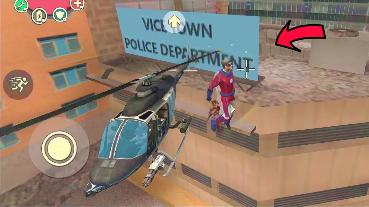 Rope Hero: Vice Town (Superhero Captured Police Helicopter) Superhero Fight Police on Vice Town