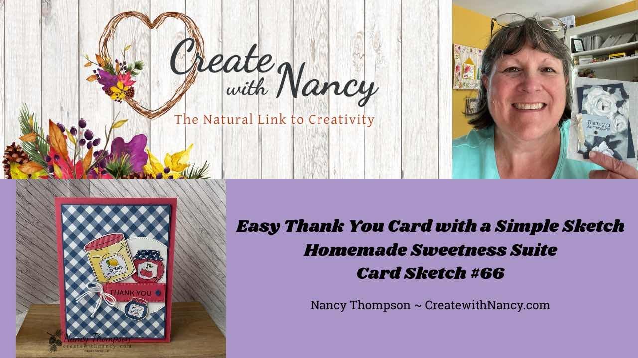 Easy Thank You Card with A Simple Sketch | Homemade Sweetness Suite - Episode 451
