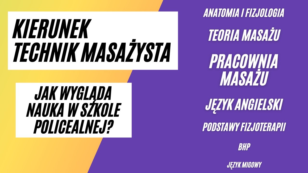 Technik masażysta - jak wygląda nauka w szkole policealnej + Q&A