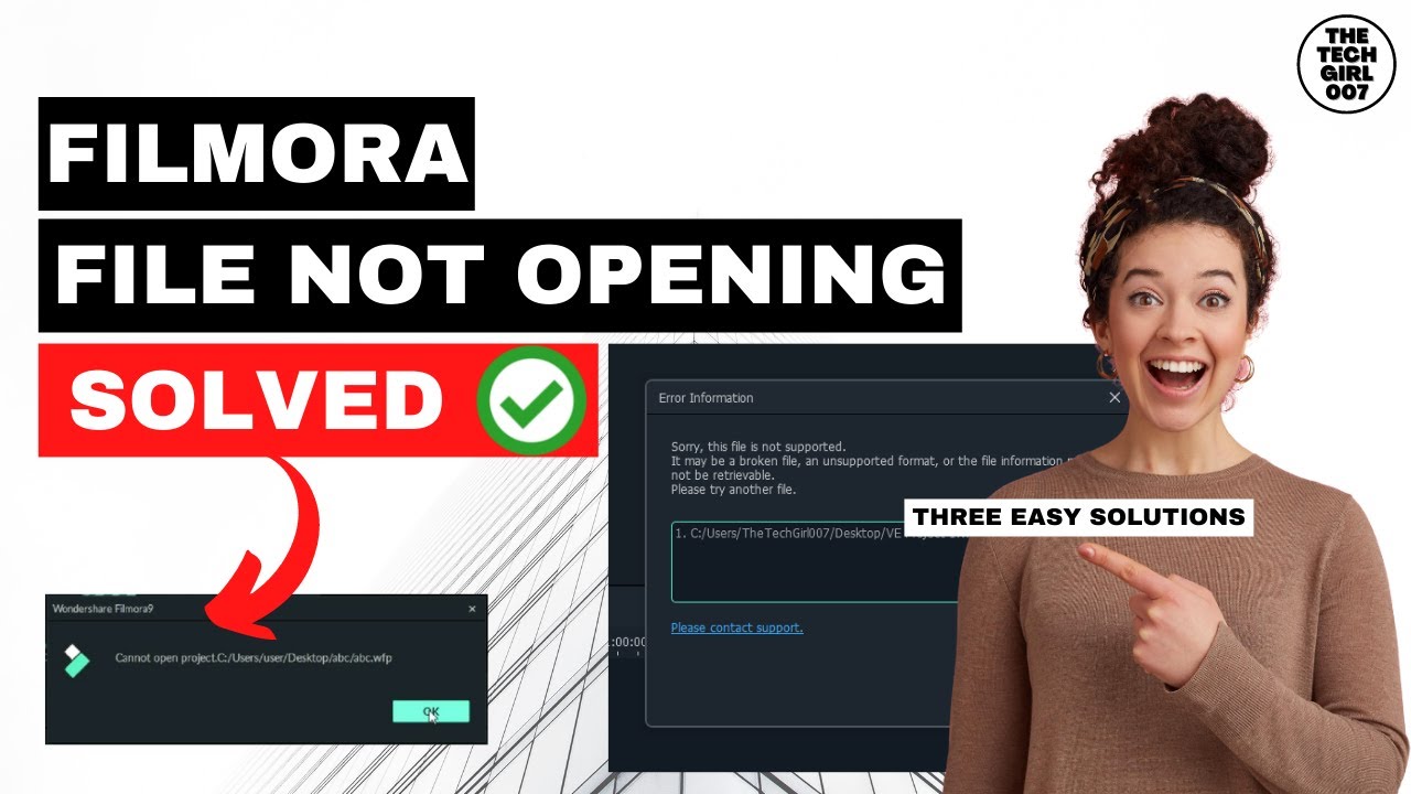 Filmora file not opening | Filmora Sorry, this file is not supported | SOLVED