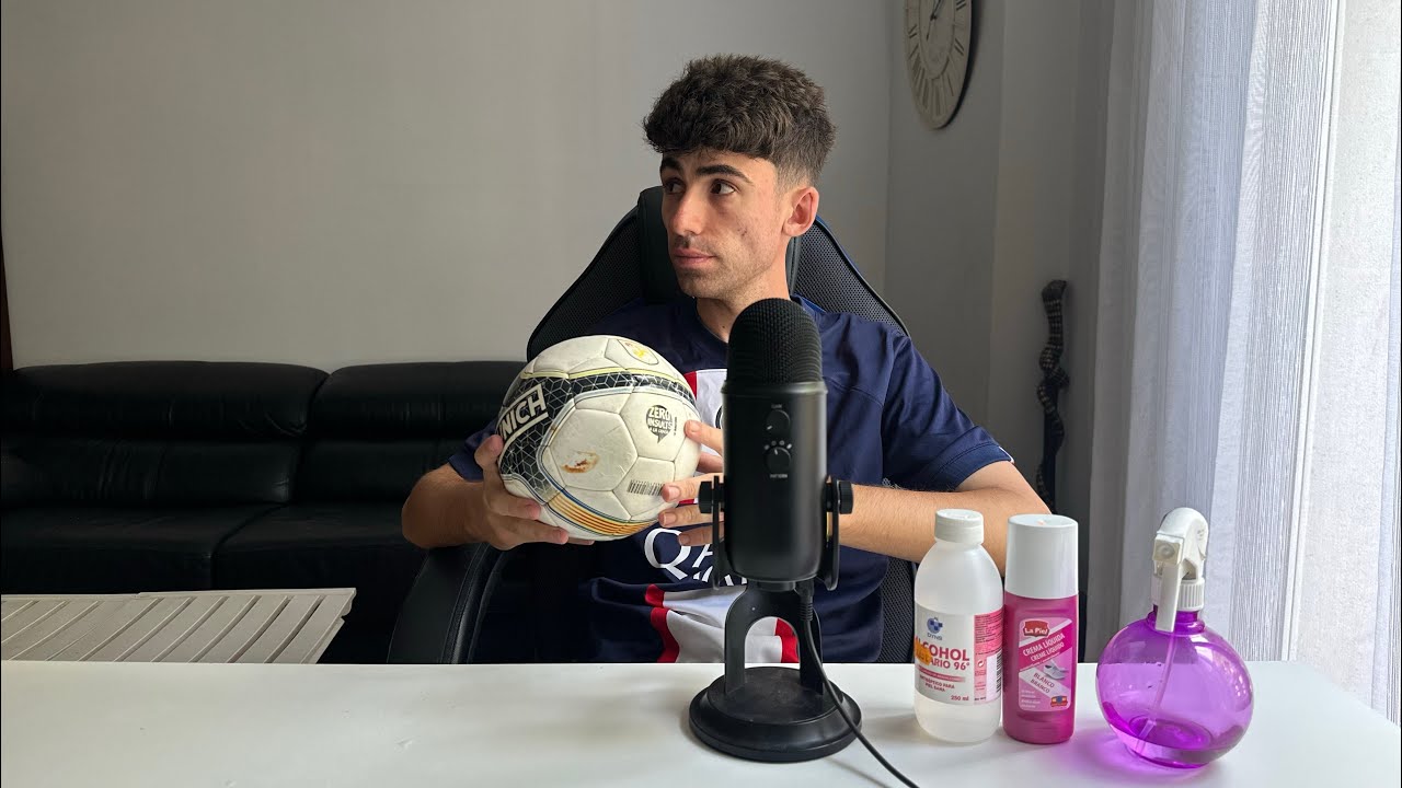 ASMR LIMPIANDO Y RESTAURANDO UN BALÓN DE FÚTBOL