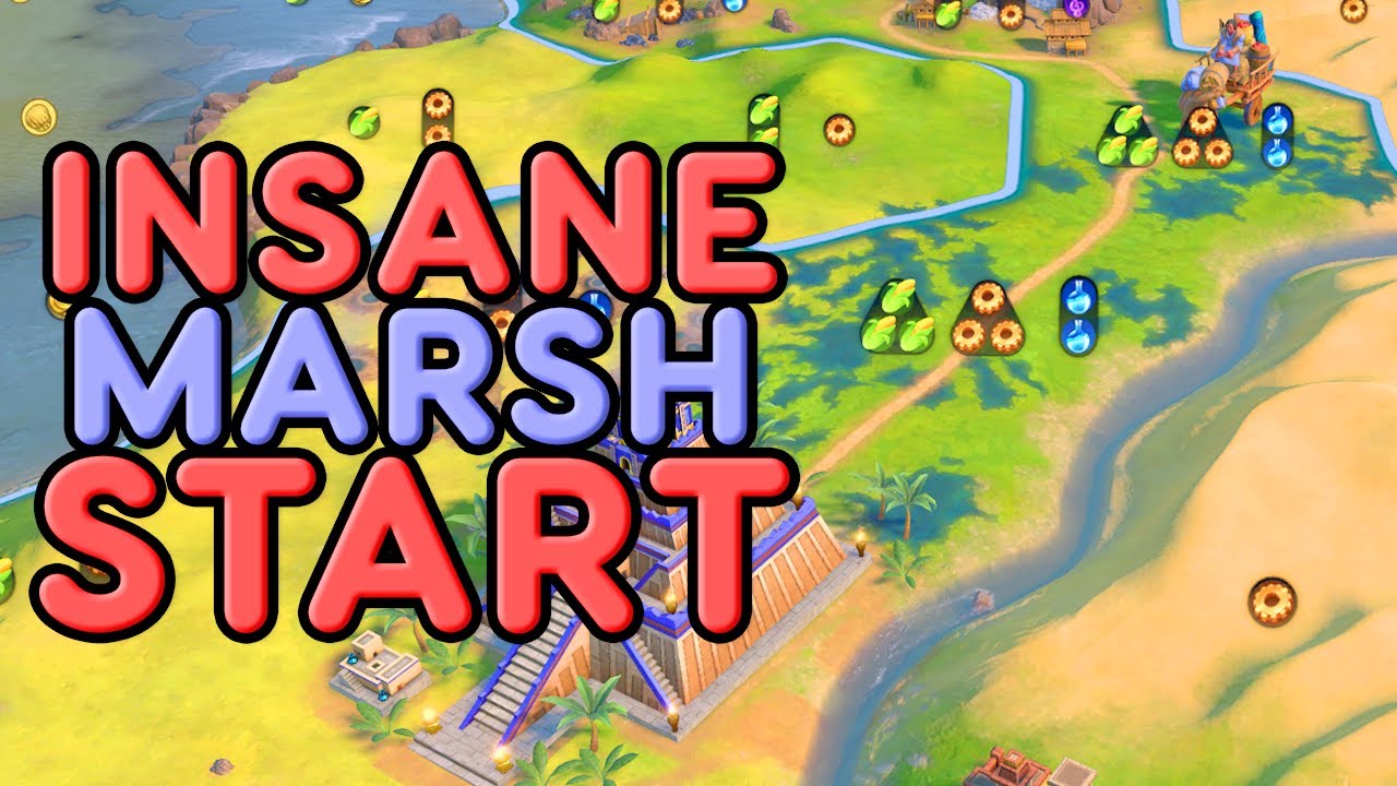 This INSANE Marsh start is why I always roll the dice - Civ 6 Maya