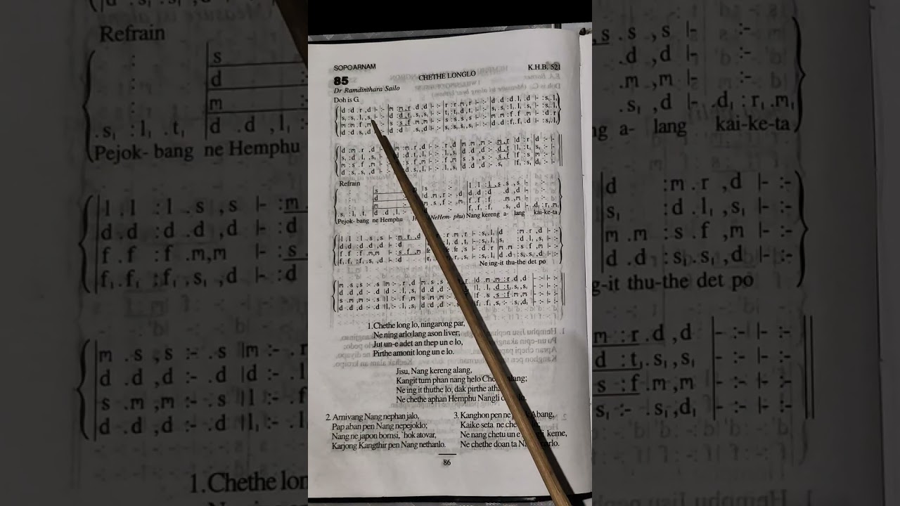 Chethe longlo || Tonic solfa lyric 