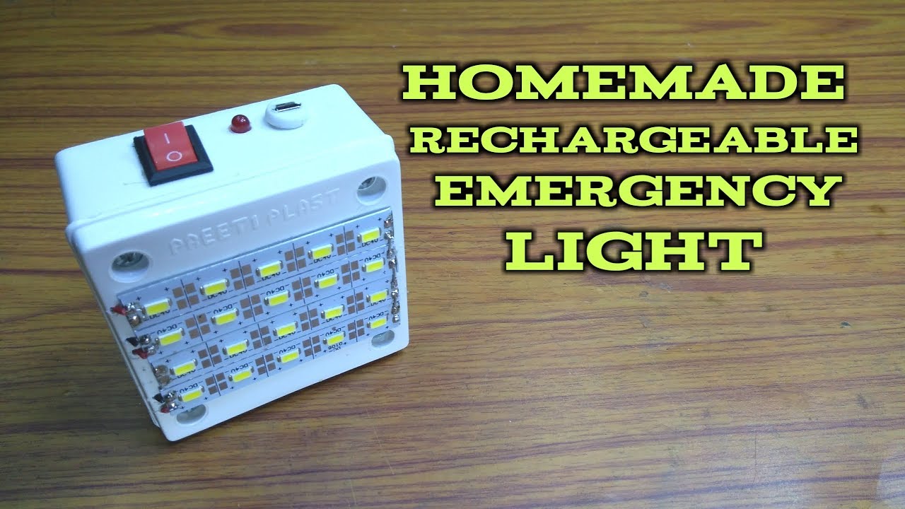 How to make a rechargeable emergency light at home