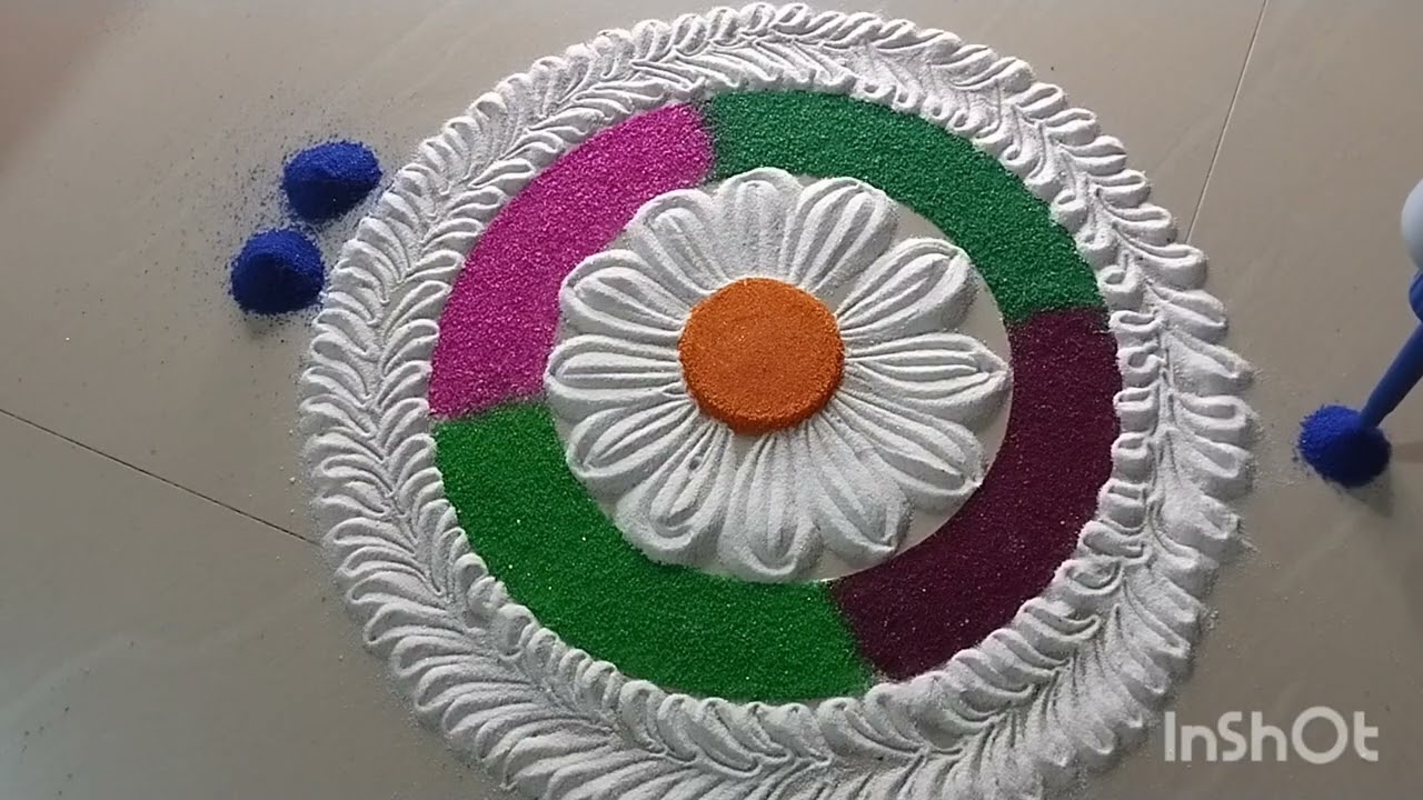 Very Easy And Attractive Rangoli Designs/Beautiful Attractive Rangoli Designs/Simple Rangoli Designs