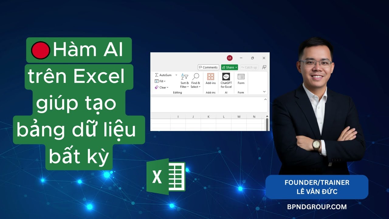 🔴  Hàm AI trên Excel giúp tạo bảng dữ liệu bất kỳ - Hàm AI.TABLE