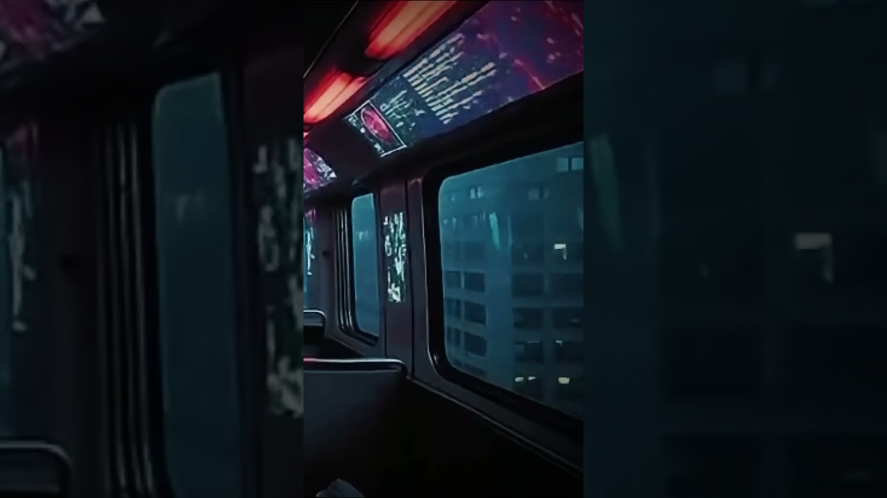 Endless Neon Train Ride 🌌 | Cyberpunk Escape ASMR