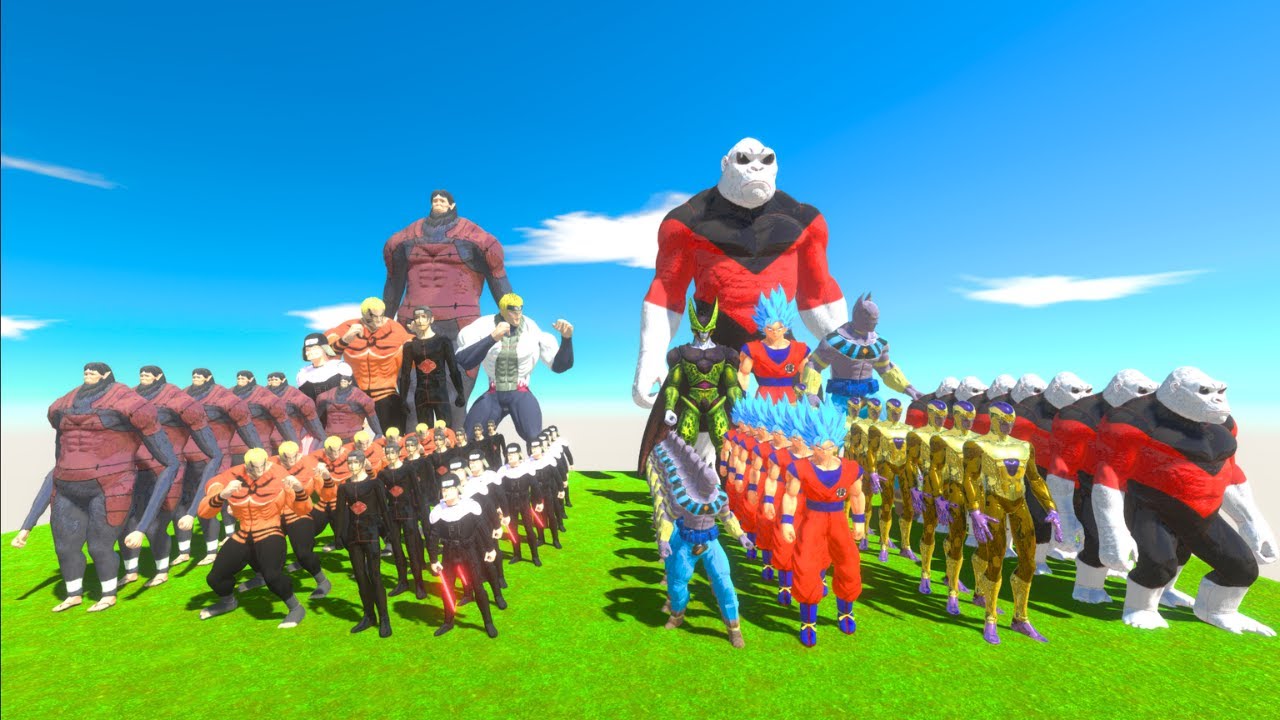Evolution Dragon Ball + Jiren + Beerus vs Evolution Naruto   ARBS
