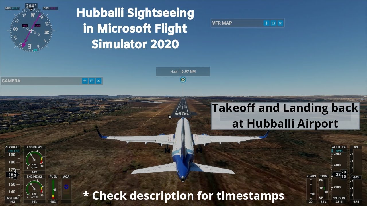 Hubballi Sightseeing in Microsoft Flight Simulator 2020: IndiGo Airbus A320 Neo Takeoff and Landing