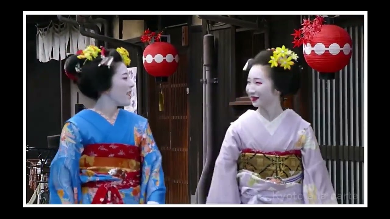 寿会開演前の歌舞練場界隈で出会った上七軒の舞妓さんのひととき