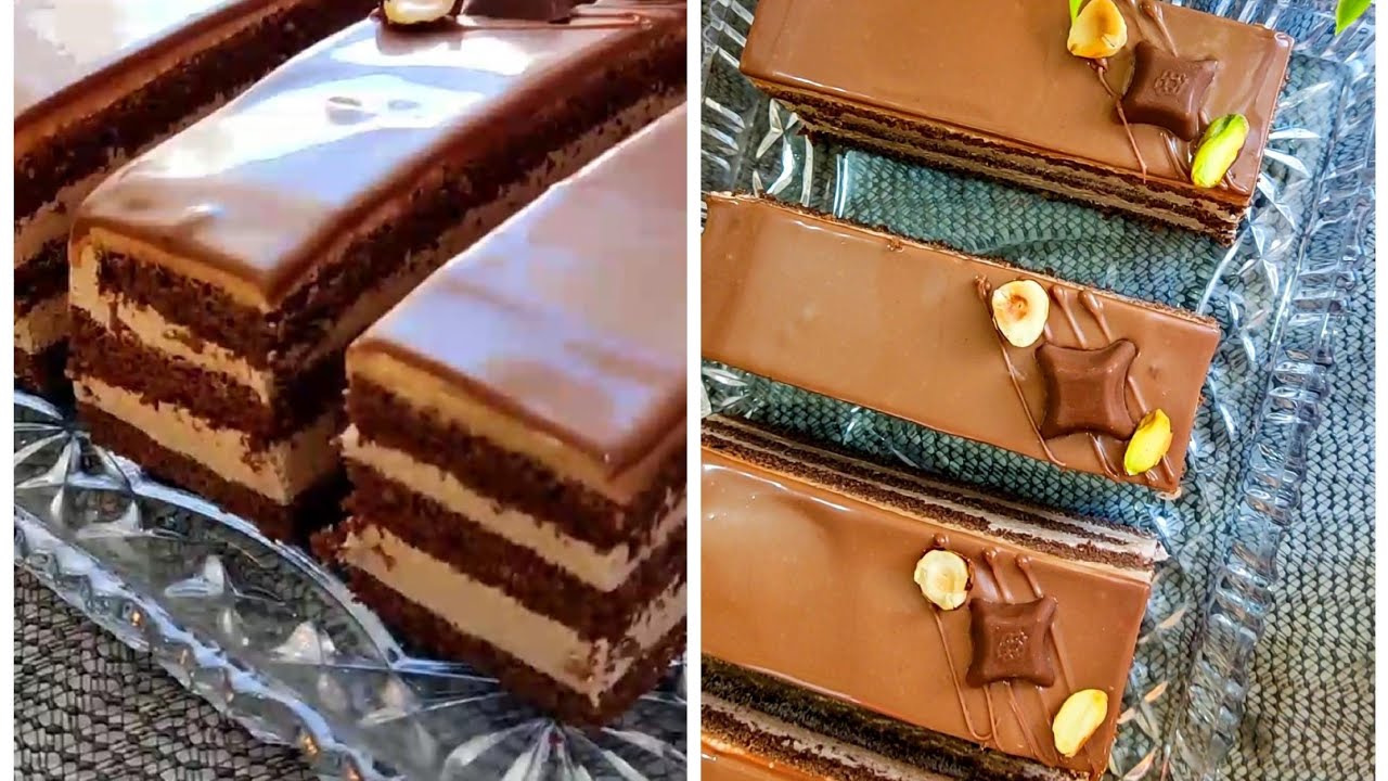طرانش باتيسري شكلاطة مثل المحترفين المقادير مضبوطة بالملعقة😱tranches pâtisserie 🍫chocolat