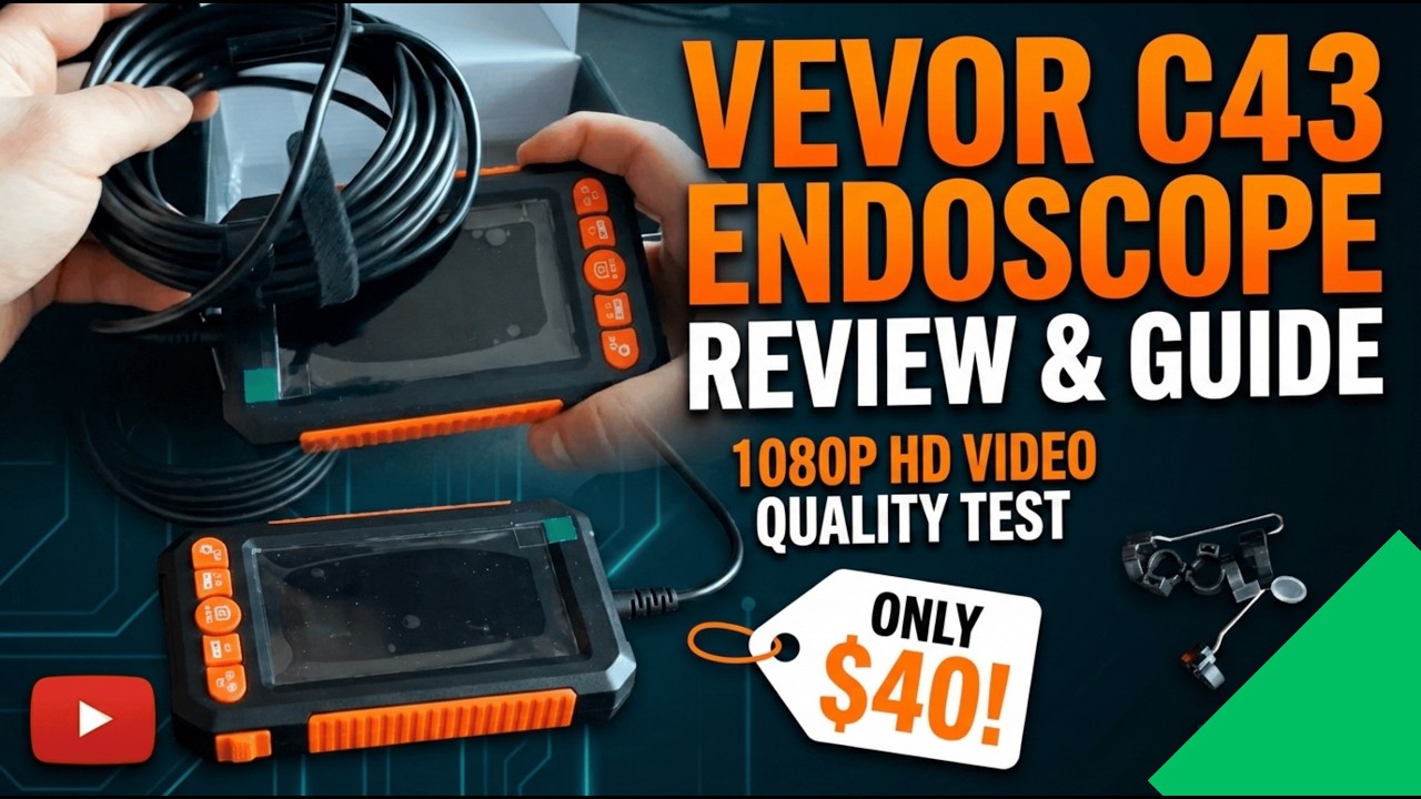 Best $40 Inspection Camera? Venor C43 Borescope Review & Test 1080p Dual Camera Sd Card