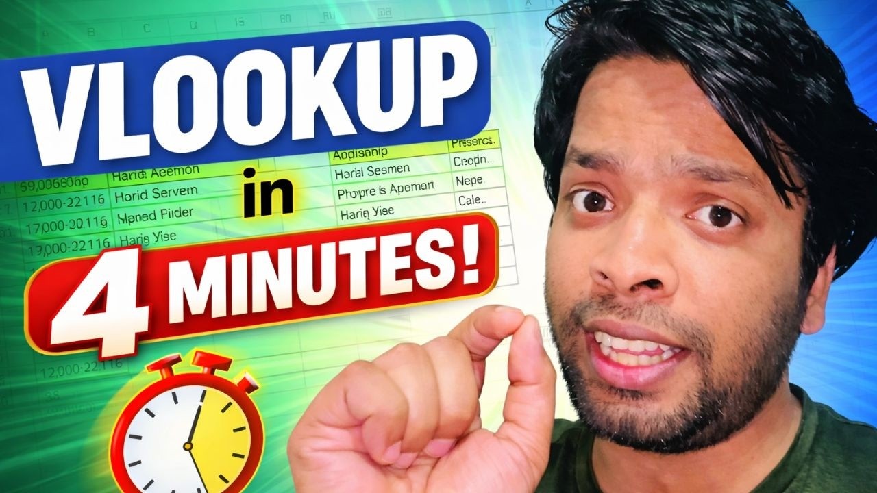 #1 VLOOKUP in Excel Explained in 4 Minutes | Finder & Filler Method | VLOOKUP Series