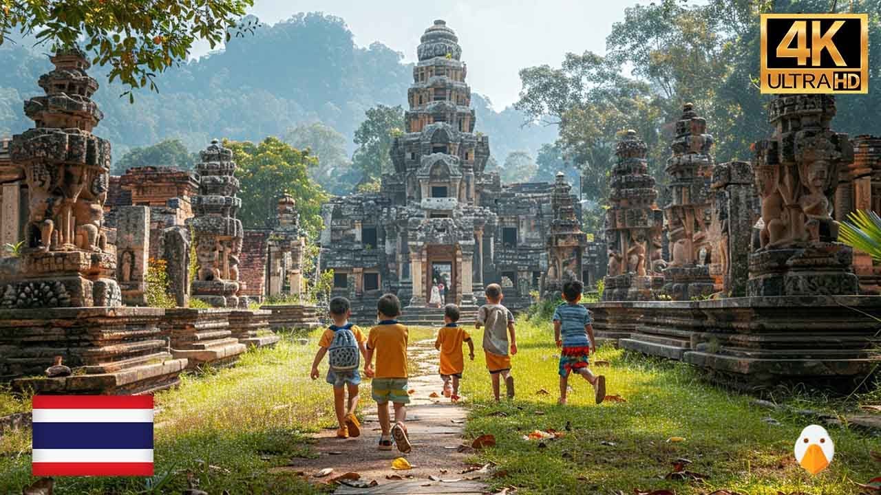 Пхимай, Таиланд🇹🇭 Исследуйте потрясающий 1000-летний кхмерский храм (4K UHD)