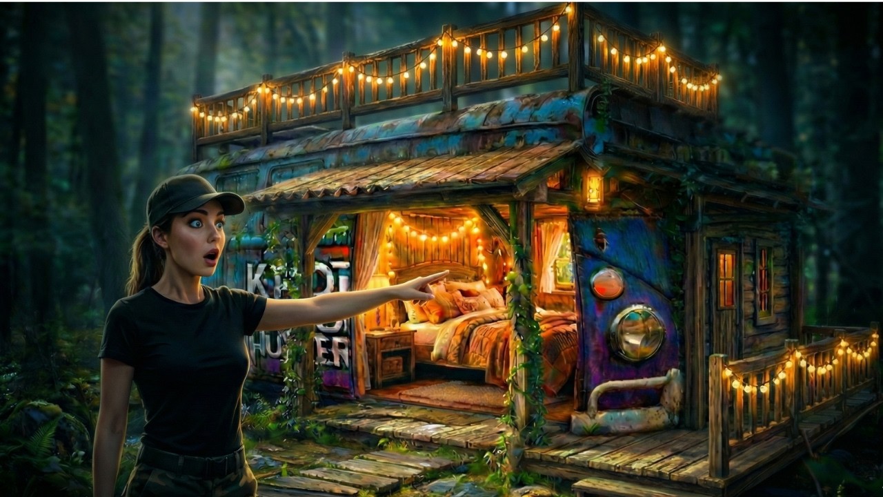 This WOMAN Turned an Abandoned K-Pop Truck Into a Cozy Luxury Home (ASMR)
