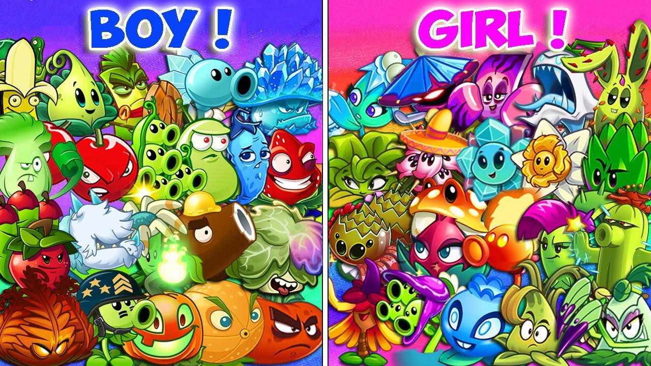 All Plants BOY vs GIRL Team - Who Will Win? - Pvz 2 Team Plant vs Team Plant