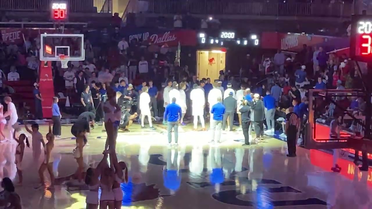 SMU Mustangs MBB intro Video & Starting 5 Lineup 🆚 Louisville Cardinals