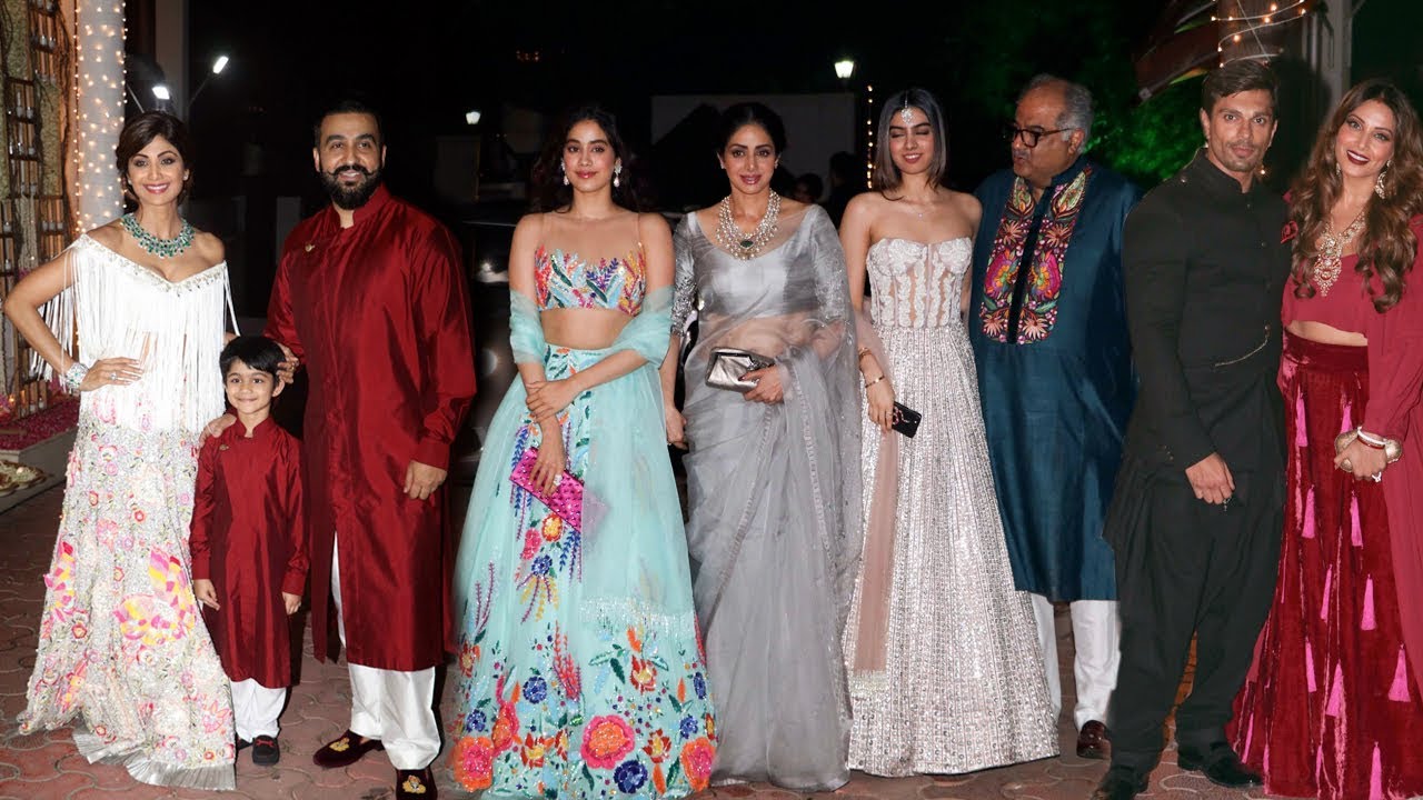 Shilpa Shetty’s GRAND Diwali Party 2017 Full Video - Sridevi With Family, Bipasha Basu, Karan Grover
