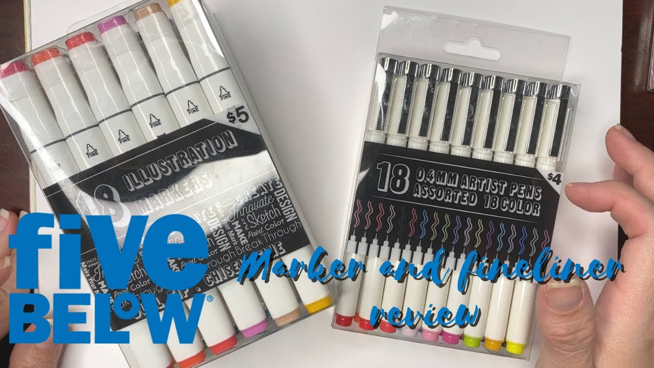 Five Below alcohol marker and fineliner review