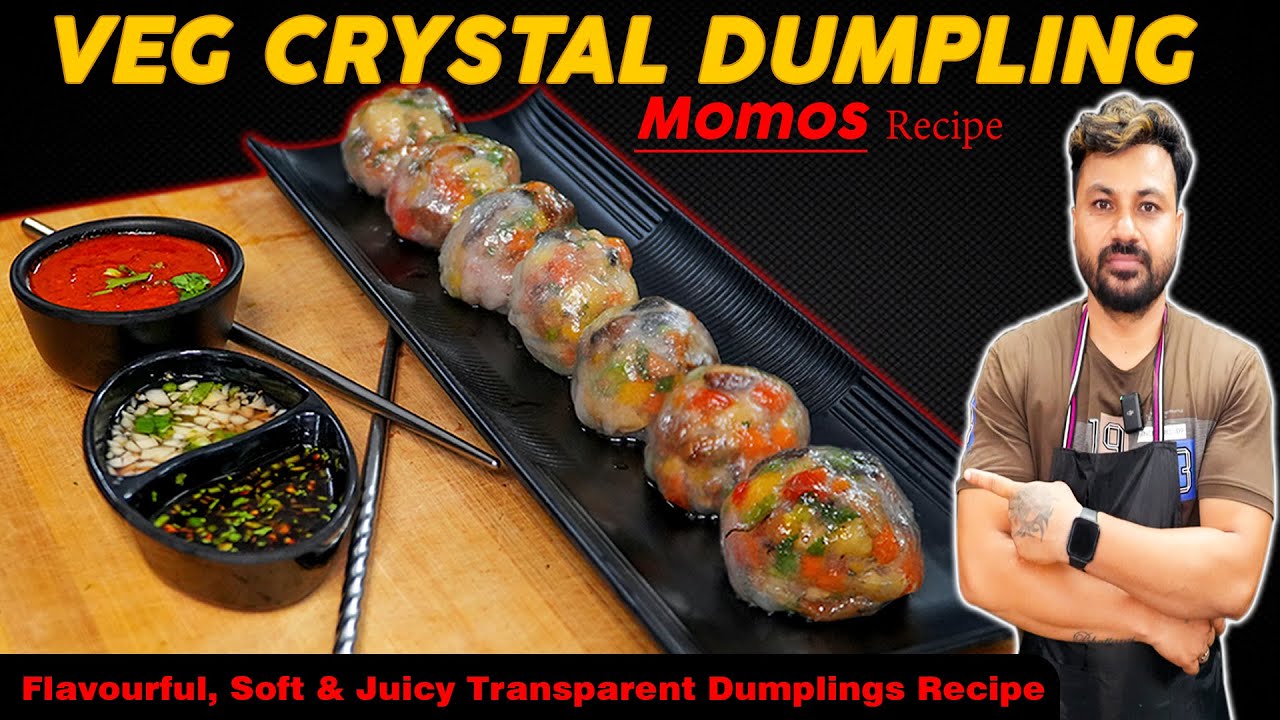 How To Make Crystal Veg Dumpling Recipe | #vegmomos #food #trending #streetfood #realcheftutorial