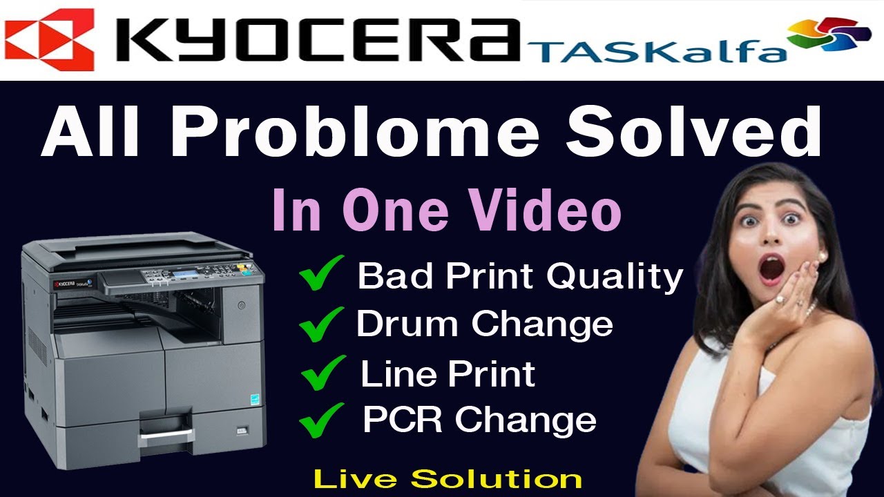 Kyoceraa 1800 Printing Problem || #techpitarakyocera taskalfa 1800 drum change