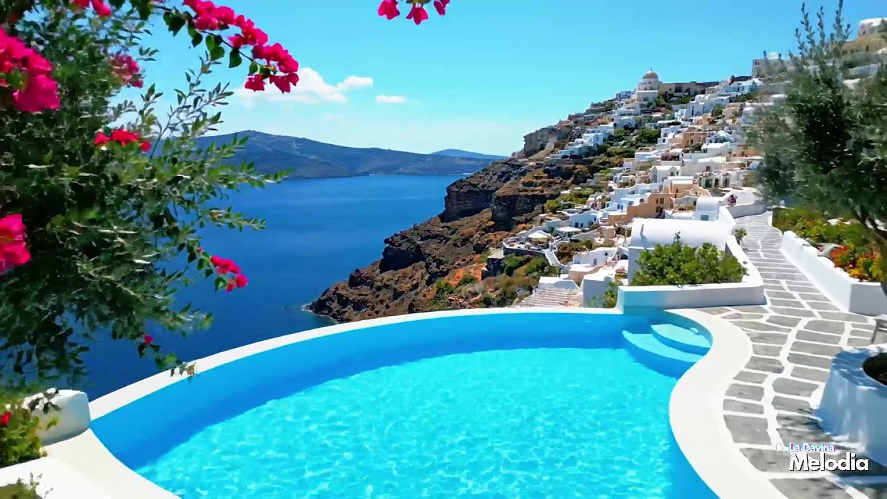 Relaxing Mediterranean Dream 🎶 Romantic Italian Music & Mediterranean Coast Views 4K