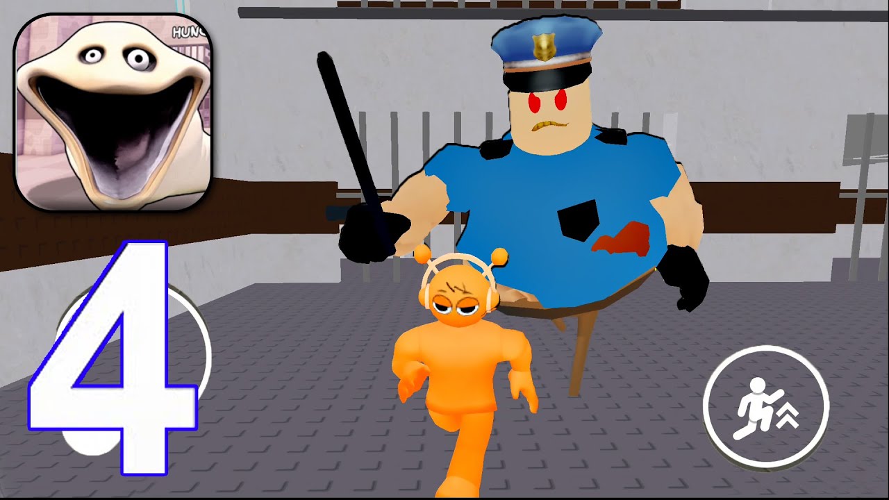 Prison Escape Hungry Worm! Barry Prison Run Gameplay Walkthrough Part 4 (Android, iOS)