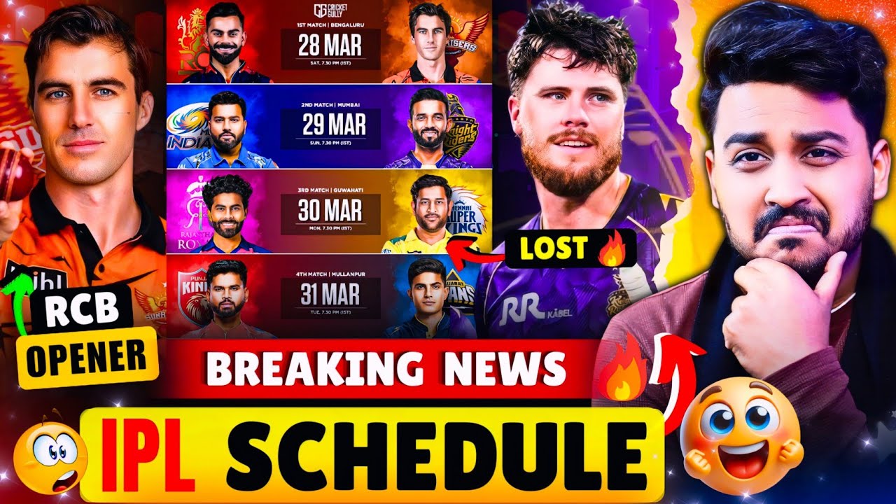 FINALY IPL 2026 Schedule 📅 ANNOUNCED | '20 MATCHS' With Date, Time & Venue.