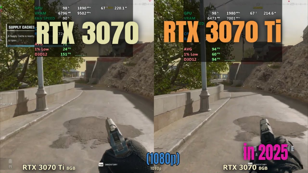 RTX 3070 Ti vs RTX 3070 in 2025