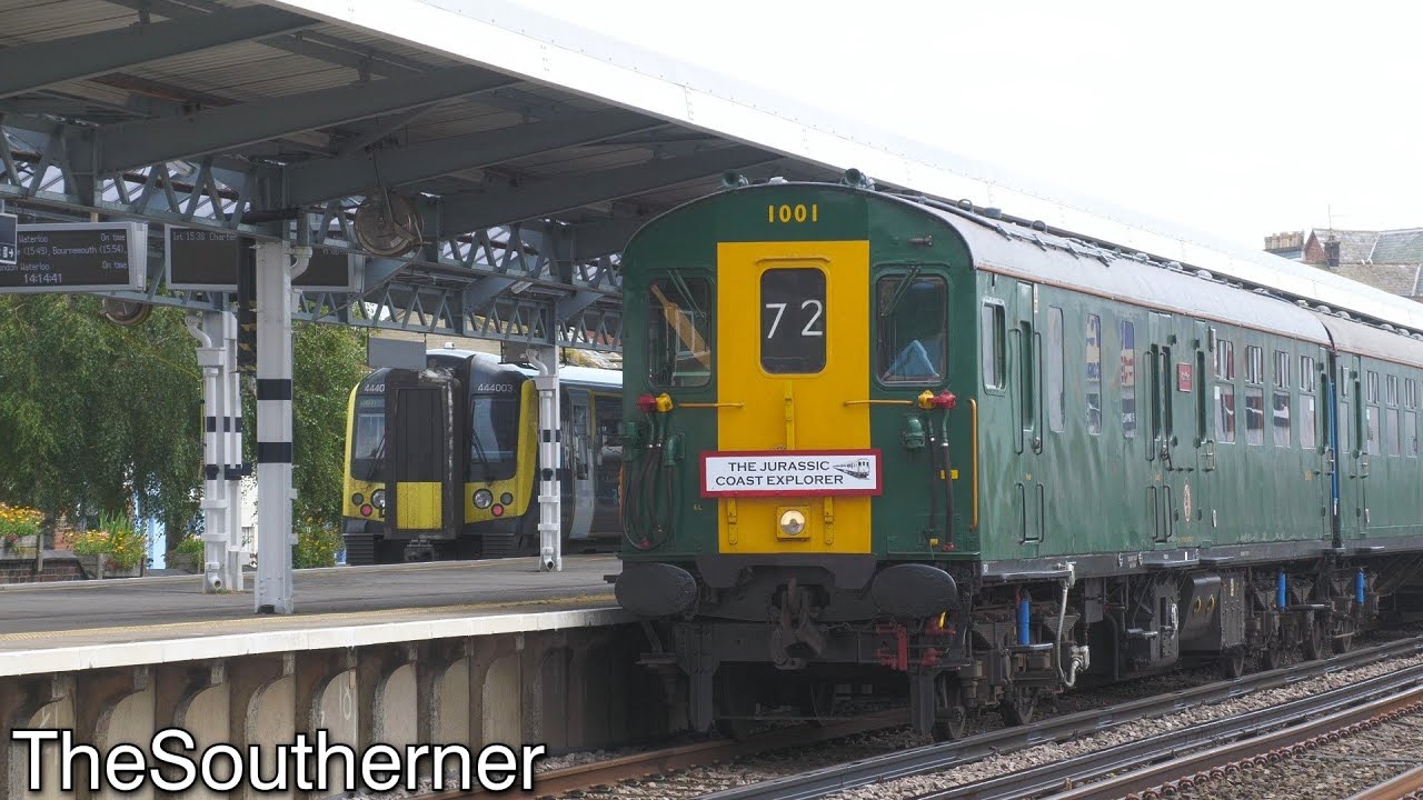 Hastings DEMU - 1001 takes three power cars on 'The Jurassic Coast Explorer' 08/07/2023