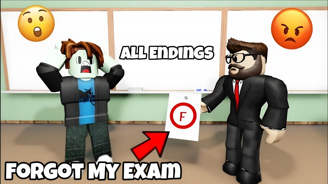 Roblox - Forgot My Exam (All Endings)